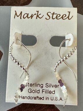 NWT Vintage Mark Steel Sterling silver earrings